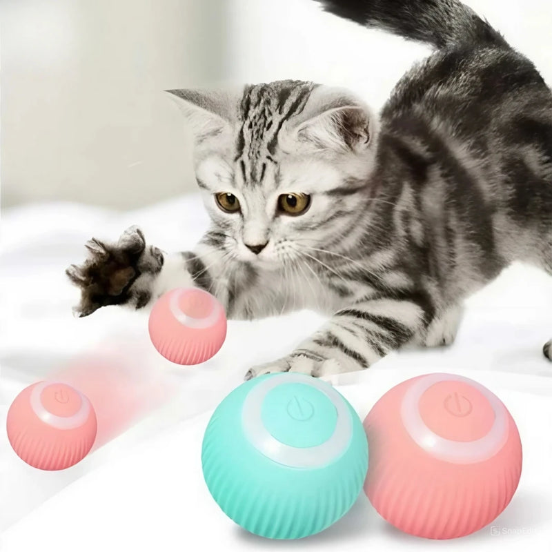 Bola mágica rolante automática para gatos | Brinquedos inteligentes interativos