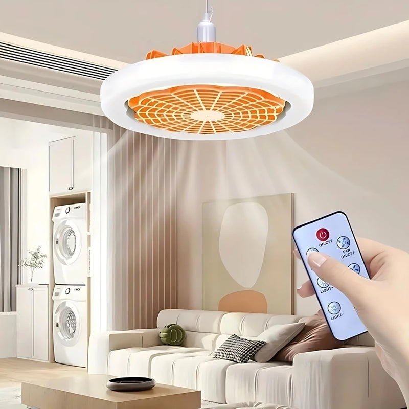 Ventilador De Teto Com Lâmpada Led E Controle Remoto Ventilador De Soquete