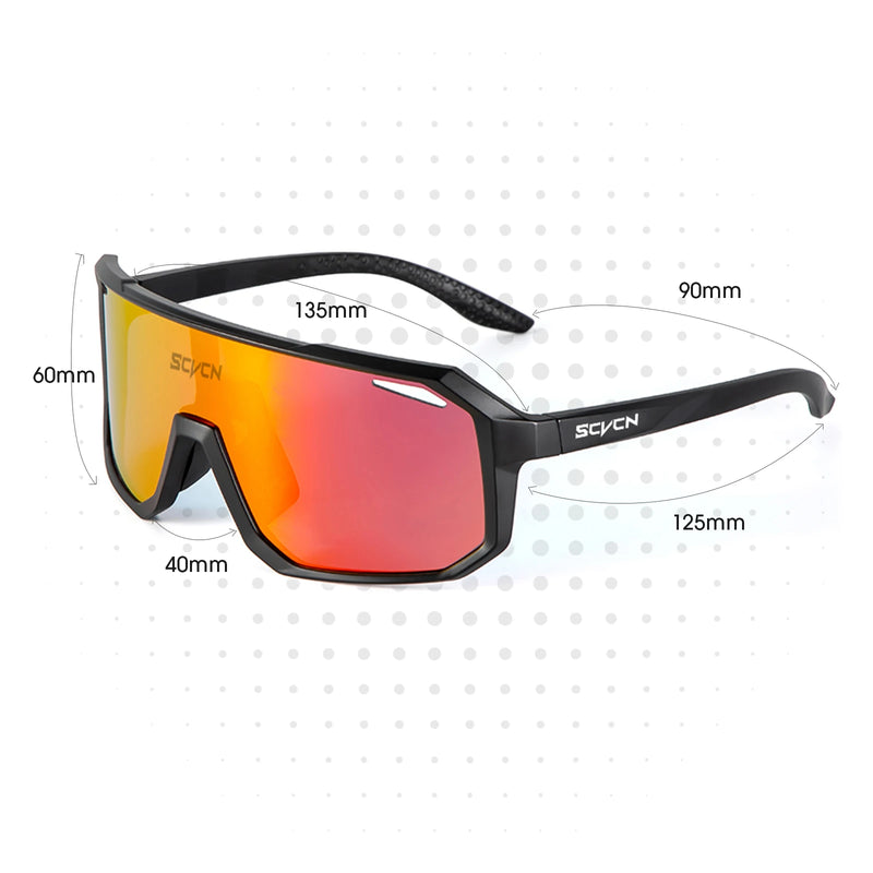 SCVCN-Óculos de ciclismo para homens e mulheres, óculos de sol, óculos, esportes, MTB, óculos ao ar livre, bicicleta, multi color, equitação, UV400