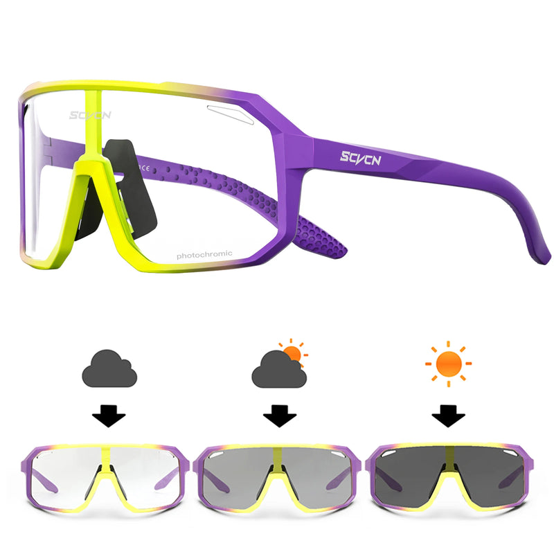SCVCN-Óculos de ciclismo para homens e mulheres, óculos de sol, óculos, esportes, MTB, óculos ao ar livre, bicicleta, multi color, equitação, UV400