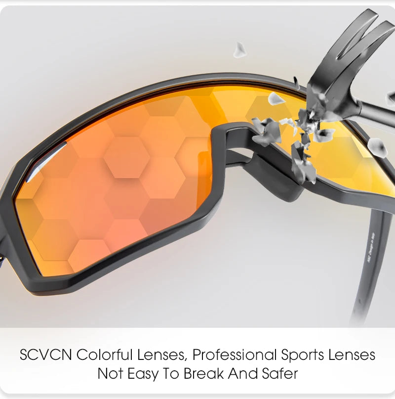 SCVCN-Óculos de ciclismo para homens e mulheres, óculos de sol, óculos, esportes, MTB, óculos ao ar livre, bicicleta, multi color, equitação, UV400