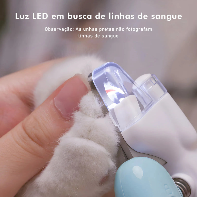 Cortador de unhas para PETs com LED