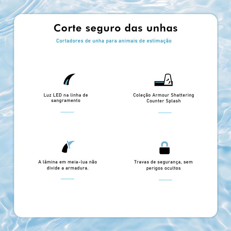Cortador de unhas para PETs com LED